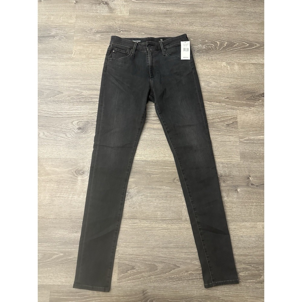 New AG JEANS The Farrah High-Rise Skinny Ankle Women's 26x29 Black